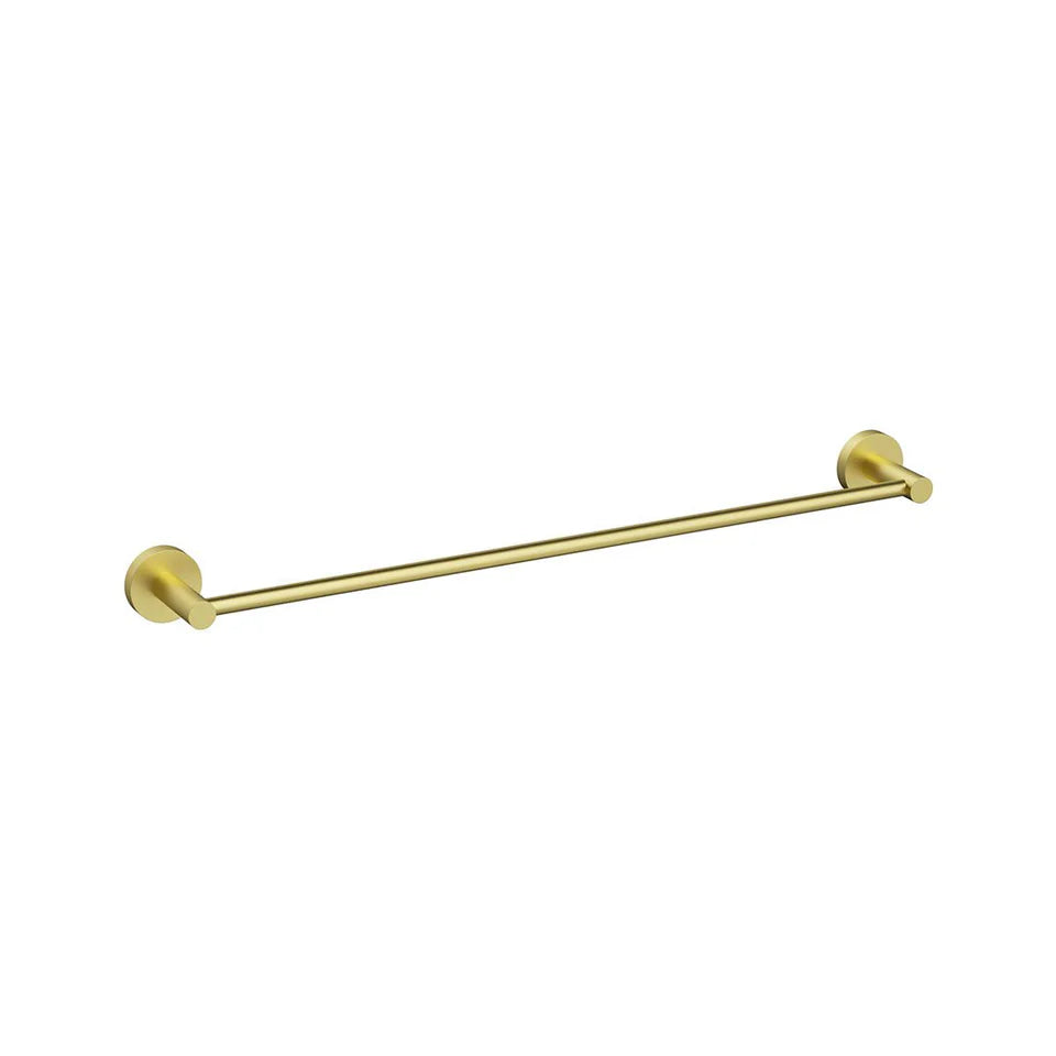 Otus Single Towel Rail 600mm Brushed Gold 4502-600-BG - Bathroom Hub