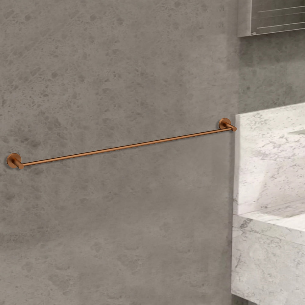 Otus Single Towel Rail 900mm Brush Copper 4502-900-BC - Bathroom Hub