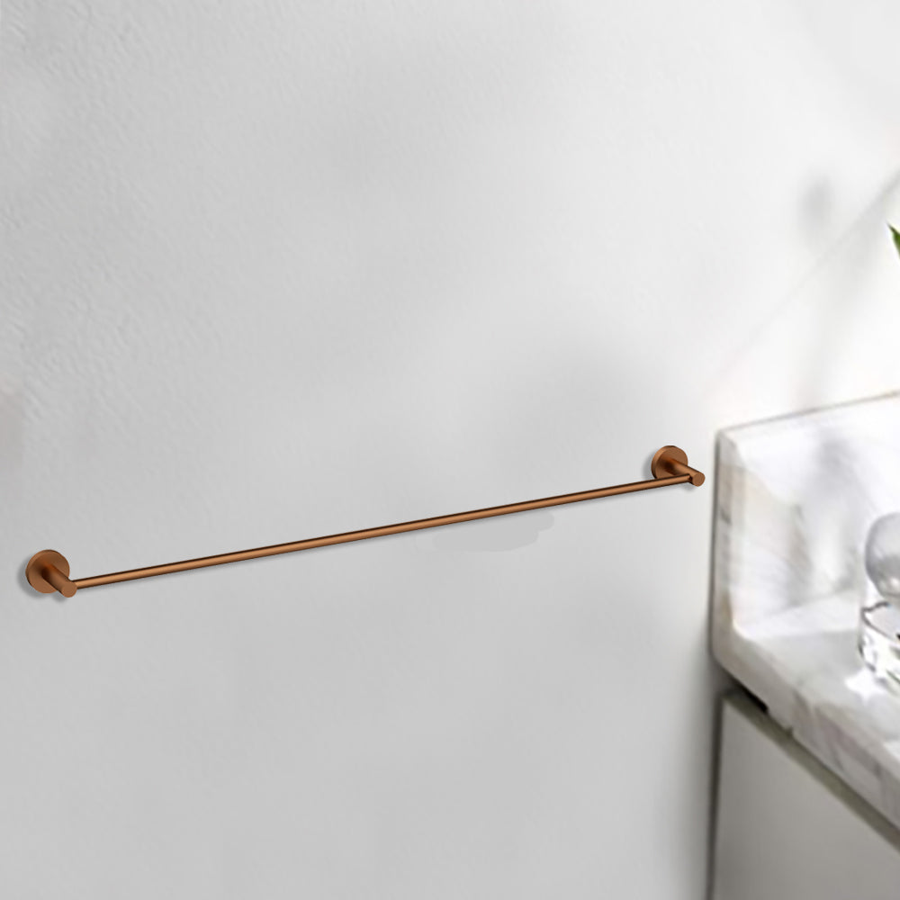 Otus Single Towel Rail 900mm Brush Copper 4502-900-BC - Bathroom Hub