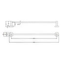 Otus Single Towel Rail 900mm Chrome 4502-900-CH