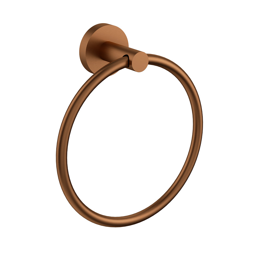 Otus Towel Ring Brush Copper 4513-BC - Bathroom Hub