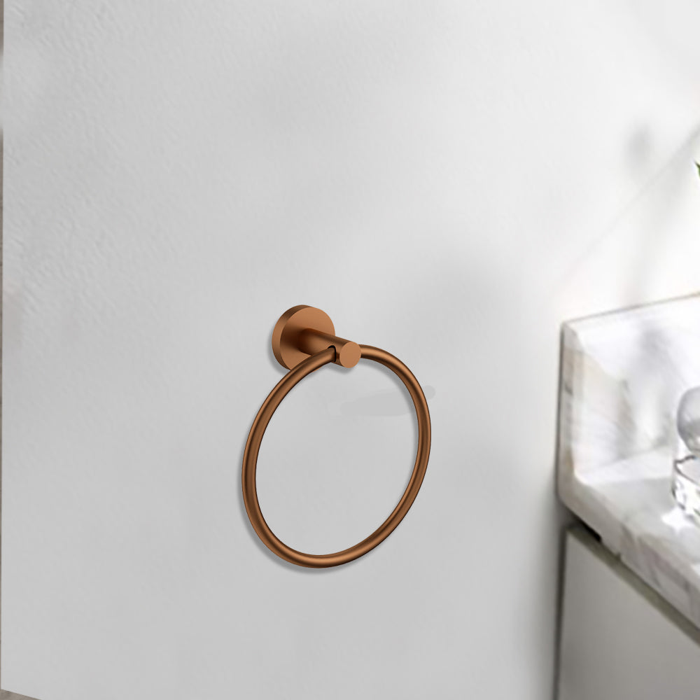 Otus Towel Ring Brush Copper 4513-BC - Bathroom Hub