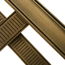Aluminium Slimline Tile Insert Shower Drain Antique Brass 300-3000x100x21mm