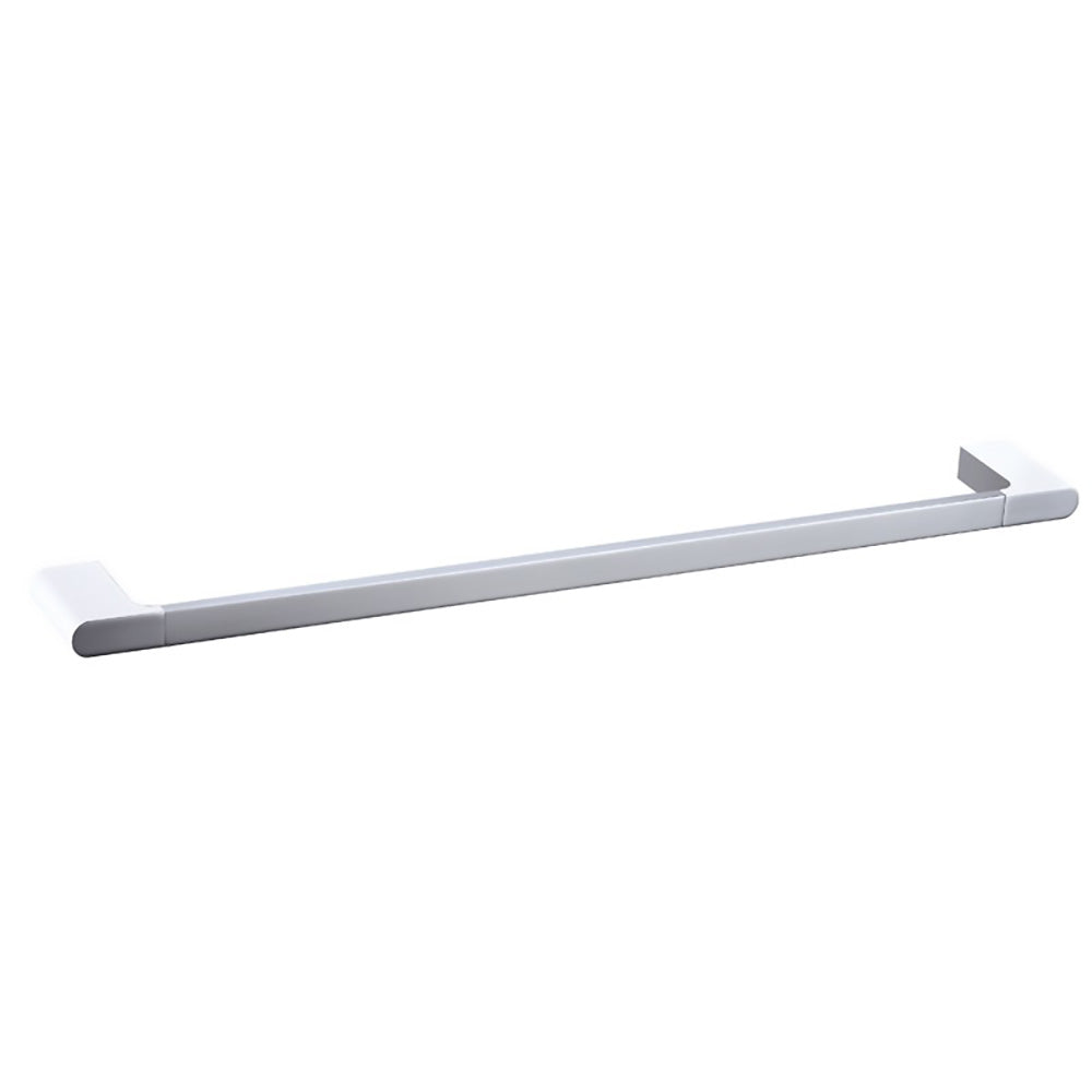 Cora Single Towel Rail 800mm Chrome & White 5301-800-CW