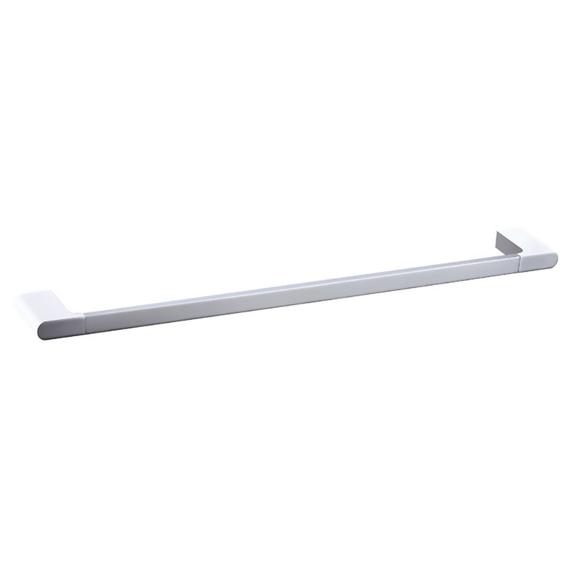 Cora Single Towel Rail 800mm Chrome & White 5301-800-CW