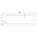 Cora Single Towel Rail 800mm Chrome & White 5301-800-CW