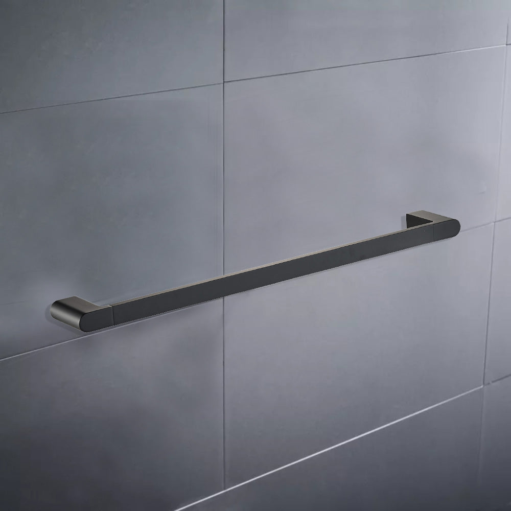 Cora Single Towel Rail 800mm Matt Black 5301-800-MB - Bathroom Hub