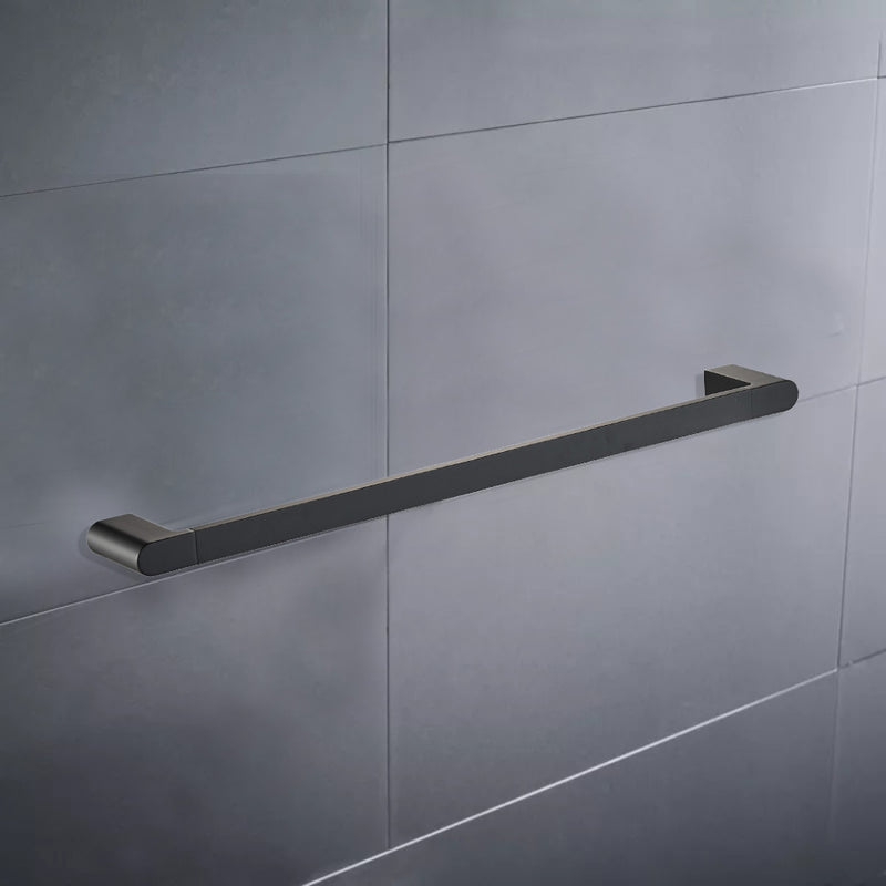 Cora Single Towel Rail 800mm Matt Black 5301-800-MB