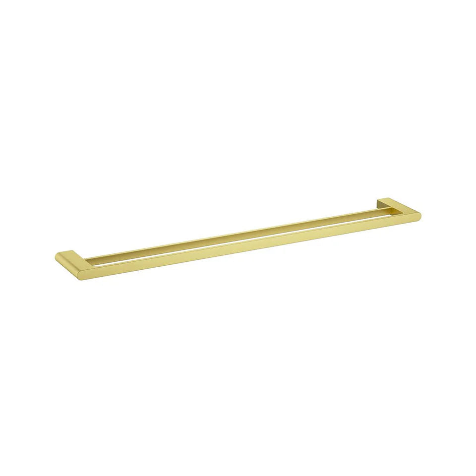 Cora Double Towel Rail 800mm Brushed Gold 5302-800-BG