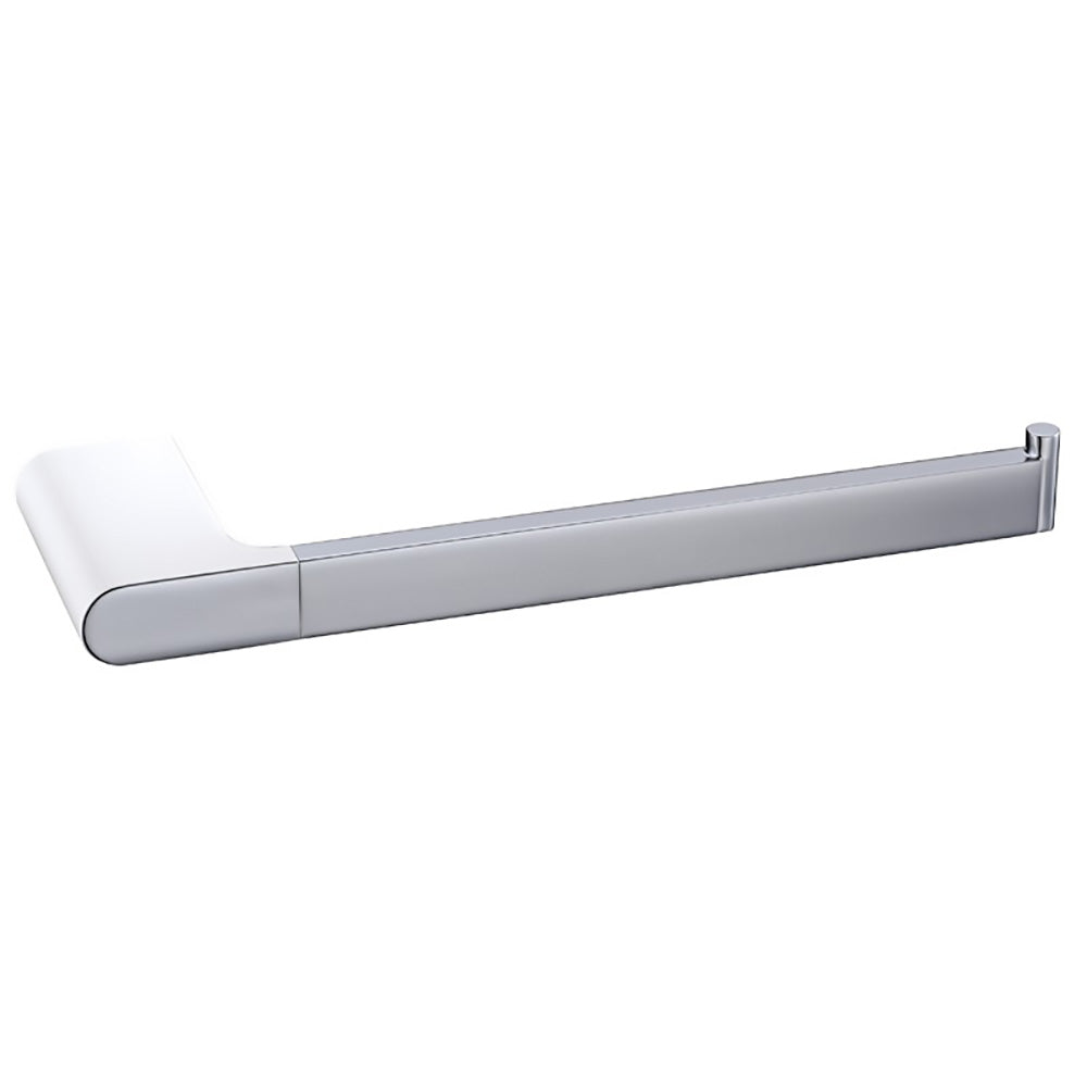 Cora Towel Bar Chrome & White 5305-CW - Bathroom Hub