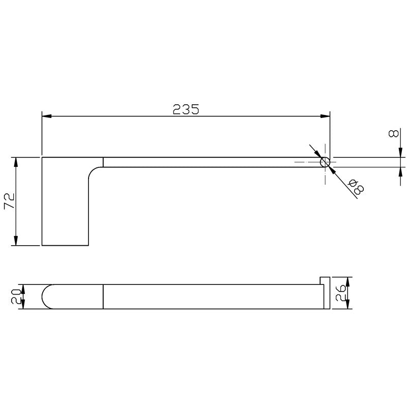 Cora Towel Bar Chrome & White 5305-CW