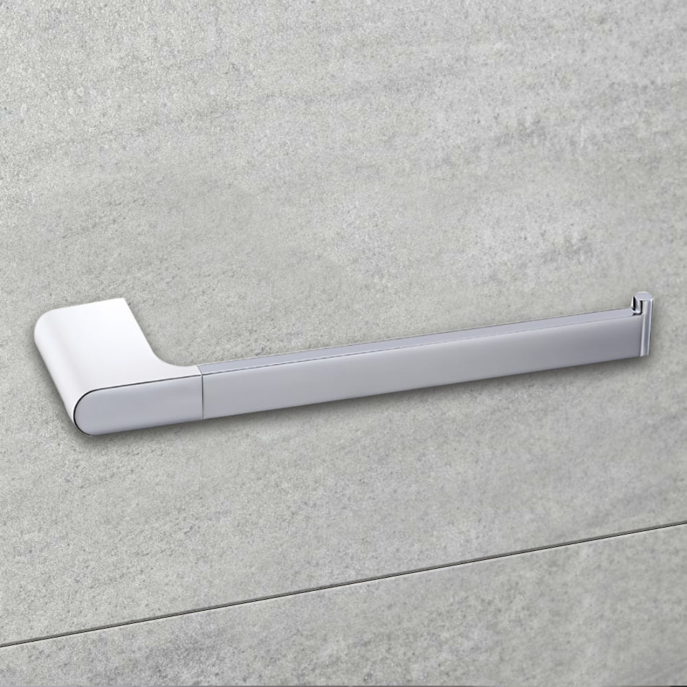 Cora Towel Bar Chrome & White 5305-CW - Bathroom Hub