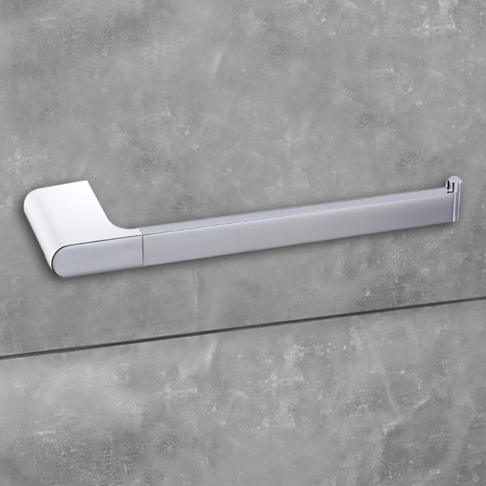Cora Towel Bar Chrome & White 5305-CW - Bathroom Hub