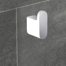 Cora Robe Hook Chrome & White 5306-CW - Bathroom Hub