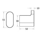 Cora Robe Hook Gunmetal 5306-GM