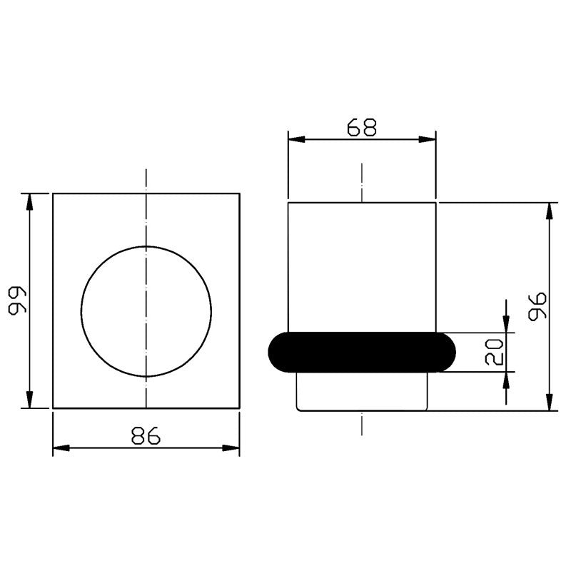 Cora Tumbler Holder Matt Black 5307-2-MB