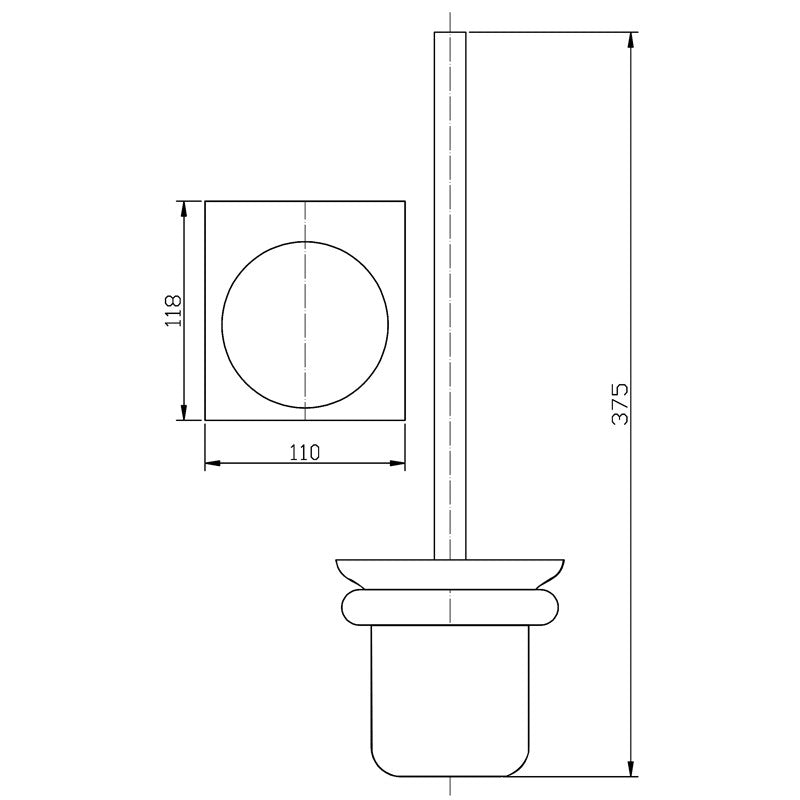 Cora Toilet Brush Holder 5308 - Bathroom Hub