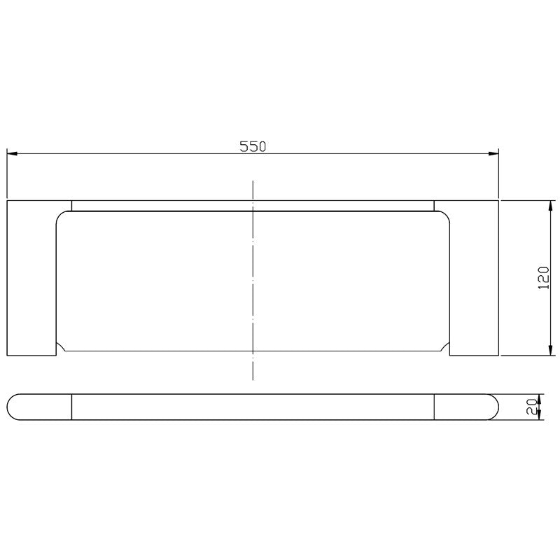 Cora Metal Shelf Chrome & White 5309-1-CW