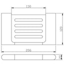 Cora Soap Holder Chrome & White 5310-CW