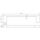 Eden Single Towel Rail 600mm 5601-600