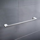Eden Single Towel Rail 800mm Chrome & White 5601-800-CW