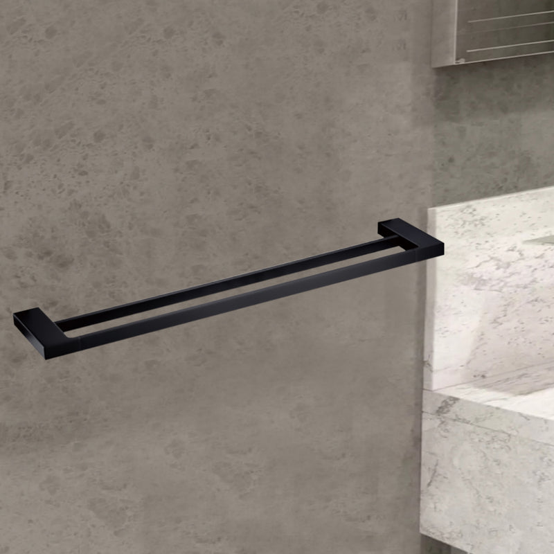 Eden Double Towel Rail 600mm Matt Black 5602-600-MB