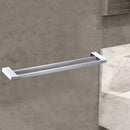 Eden Double Towel Rail 800mm Chrome & White 5602-800-CW