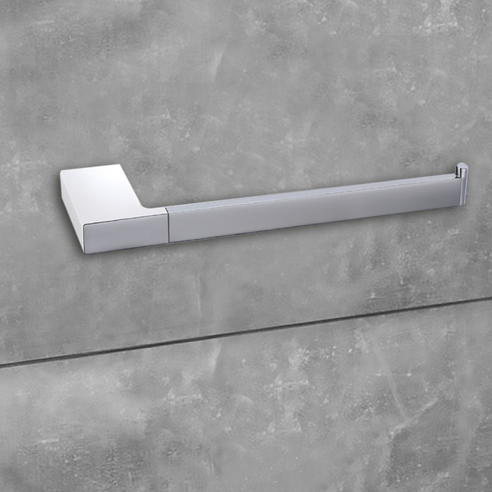 Eden Towel Bar Chrome & White 5605-CW - Bathroom Hub