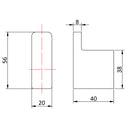 Eden Robe Hook Matt Black 5606-MB - Bathroom Hub