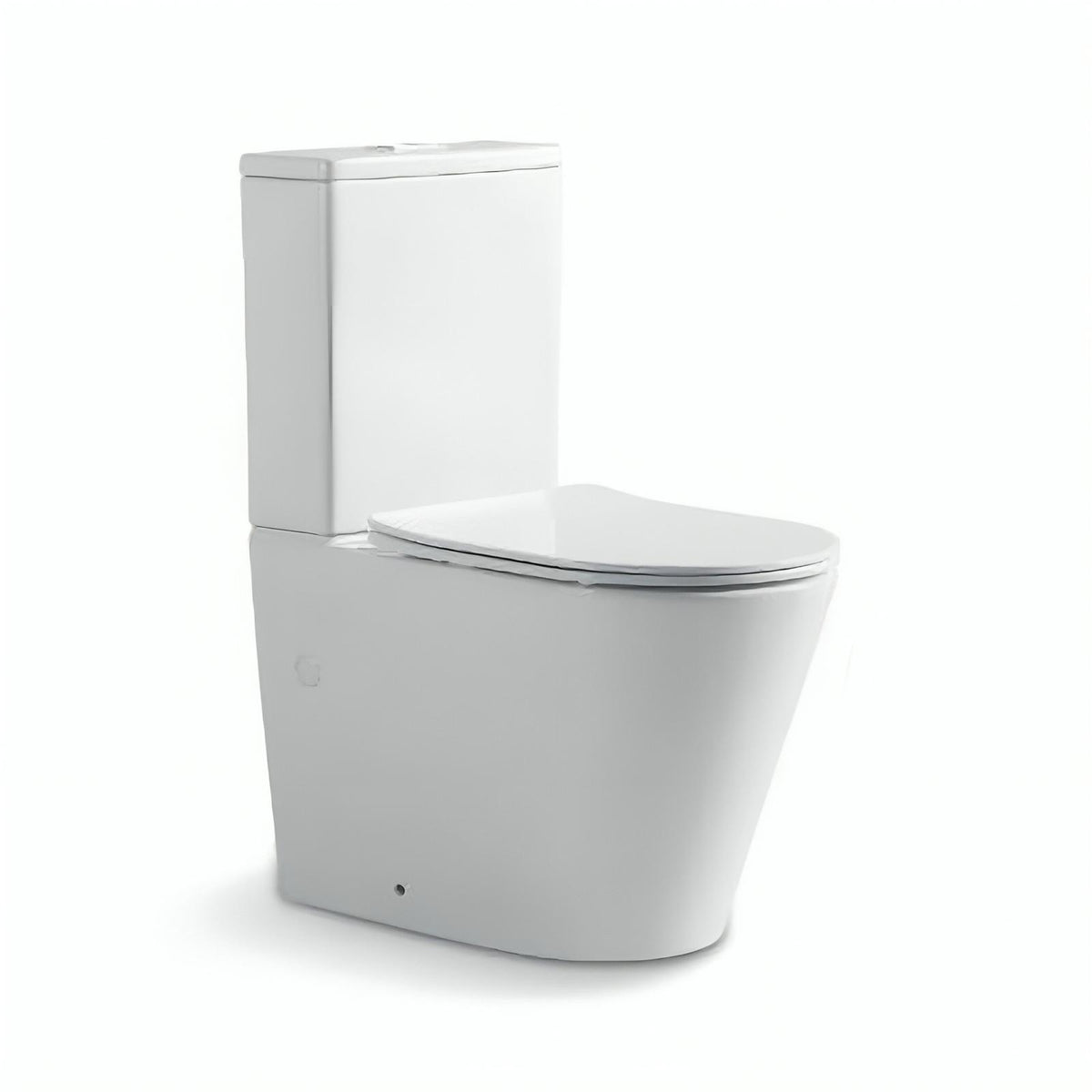 Rimless Tornado Quiet Flush Toilet Suite Matt White - Bathroom Hub