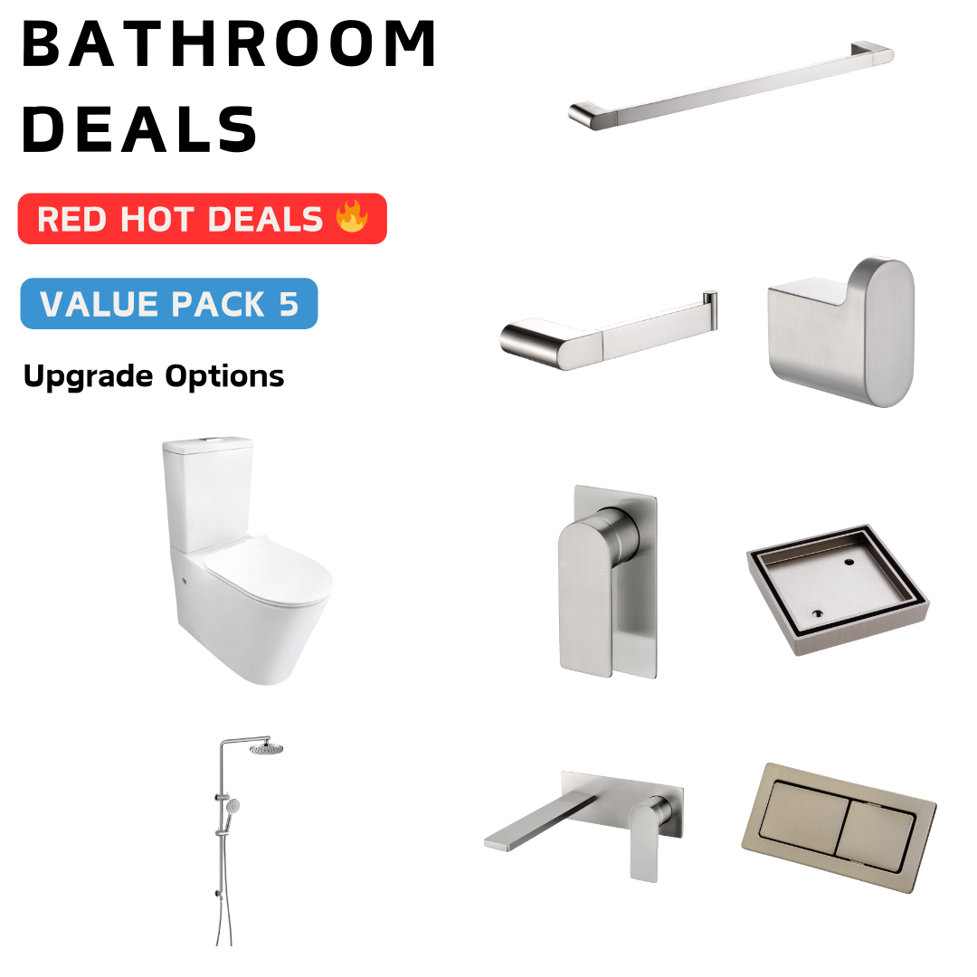 Ruki Brushed Nickel Bathroom Package Deal - Bathroom Hub