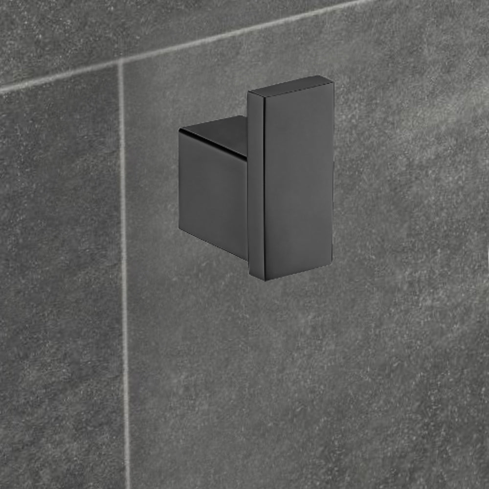 Rosa Robe Hook Matt Black 6401-MB - Bathroom Hub