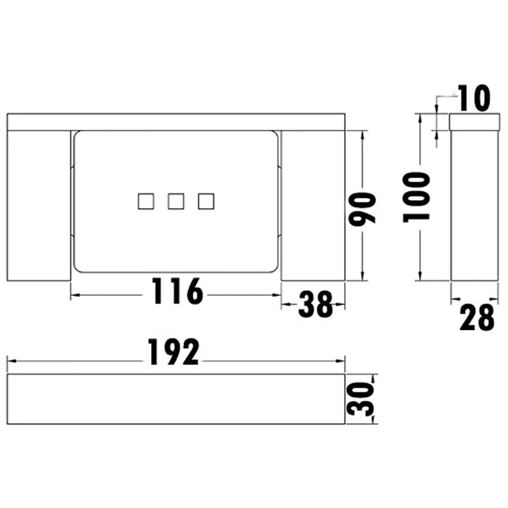 Rosa Soap Holder Matt Black 6403D-MB