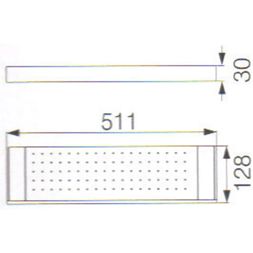 Rosa Glass Shelf Matt Black 6406-MB