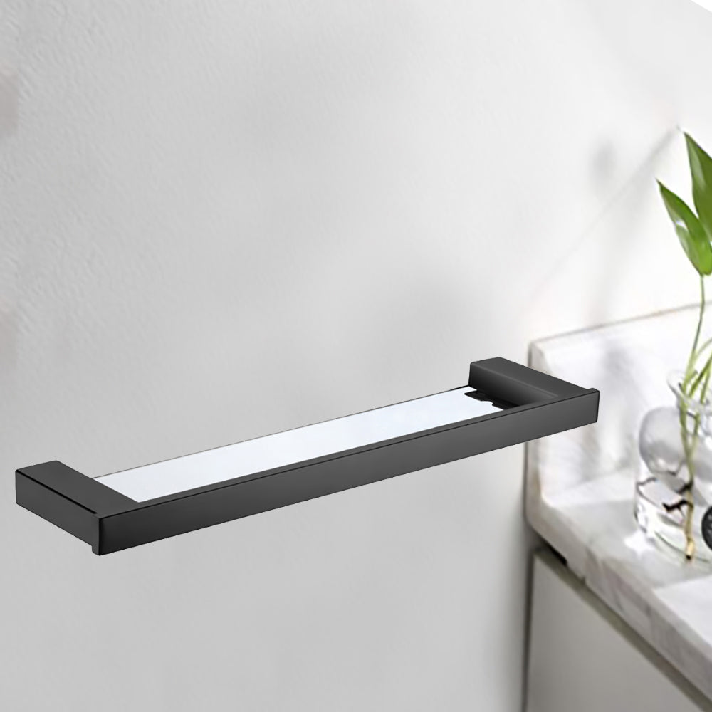 Rosa Glass Shelf Matt Black 6406-MB