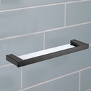 Rosa Glass Shelf Matt Black 6406-MB