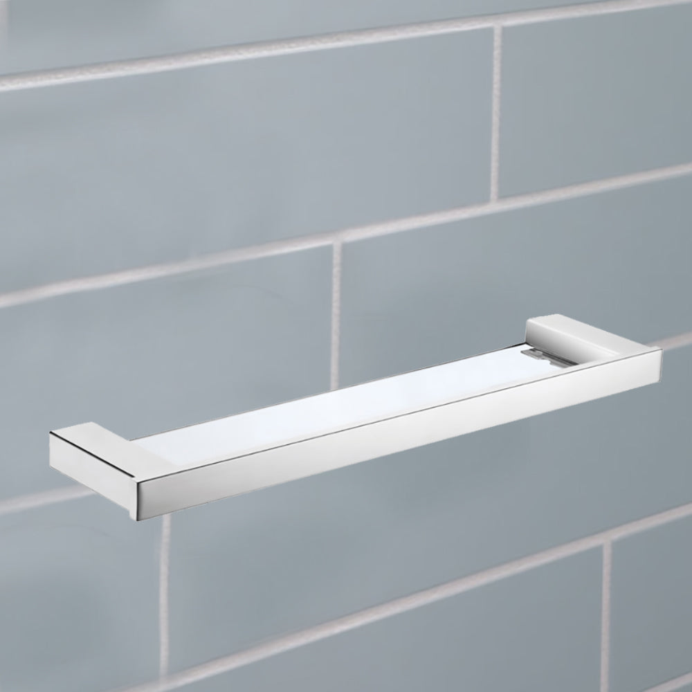 Rosa Glass Shelf Chrome 6406-CH - Bathroom Hub
