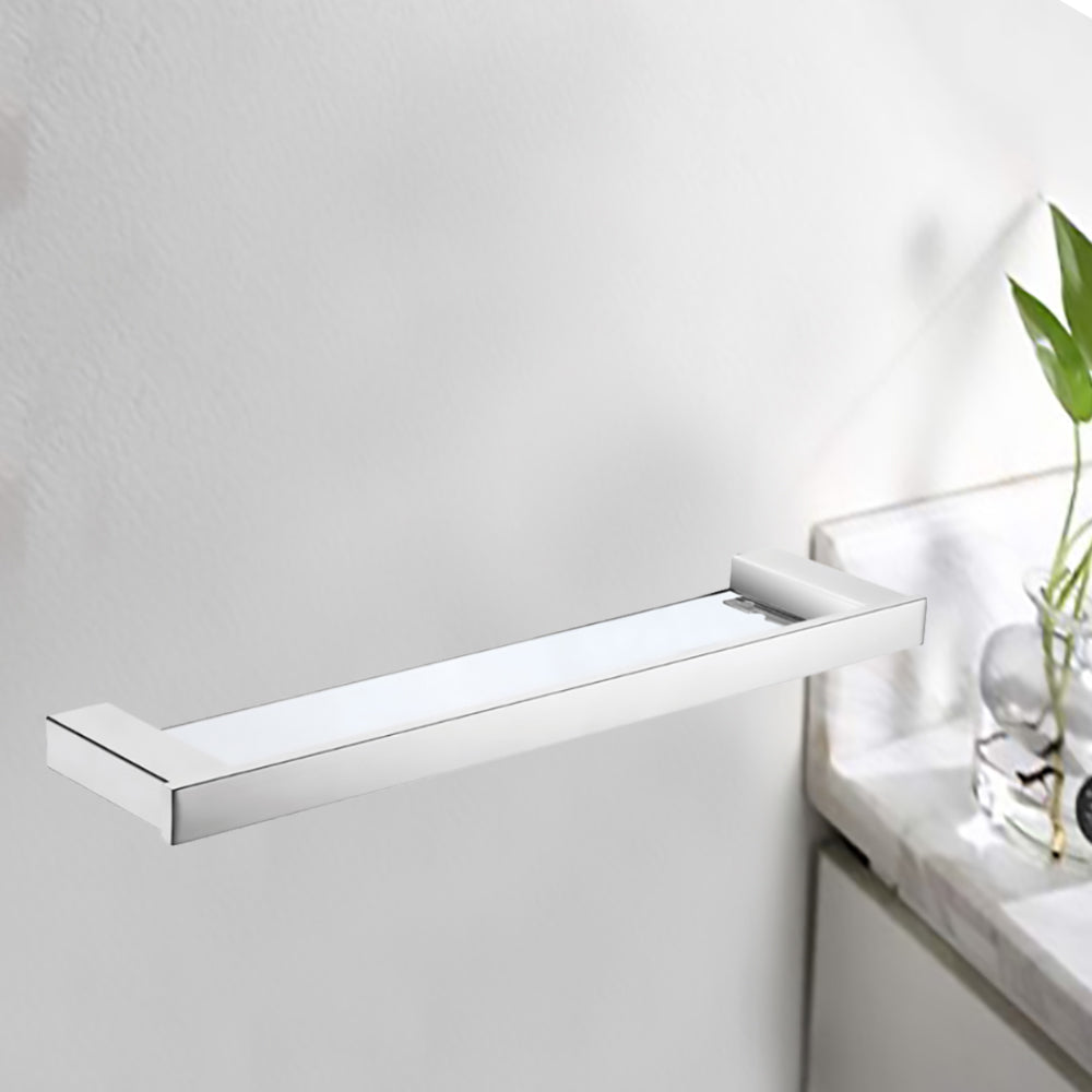 Rosa Glass Shelf Chrome 6406-CH - Bathroom Hub