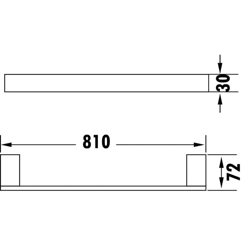 Rosa Single Towel Rail 750mm 6408-750-B