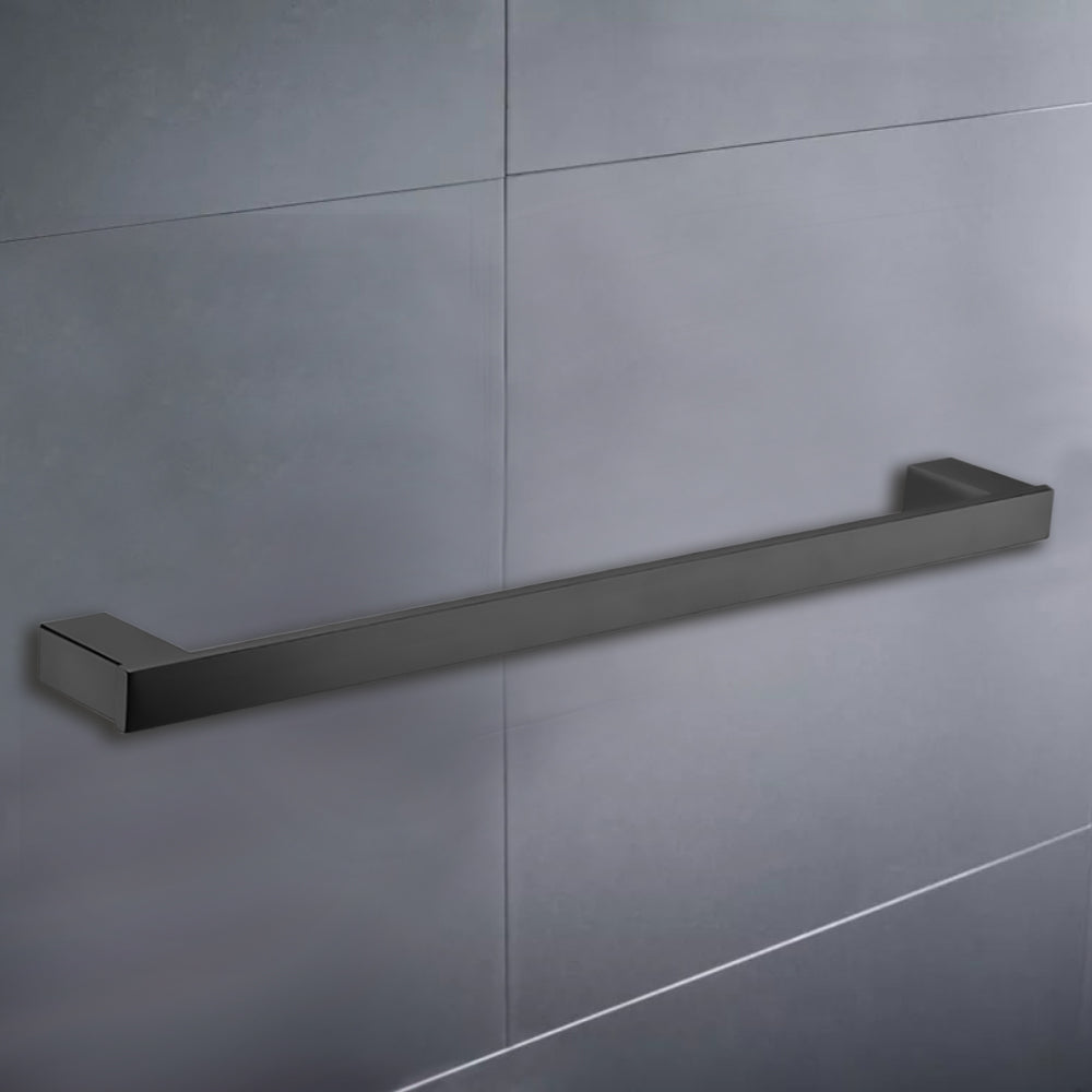 Rosa Single Towel Rail 750mm Matt Black 6408-750-MB - Bathroom Hub