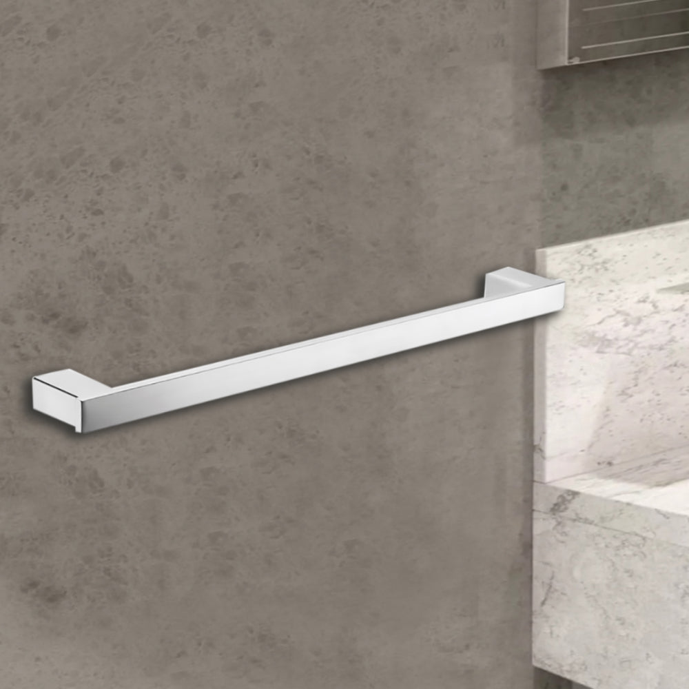 Rosa Single Towel Rail 810mm Chrome 6408-810-CH - Bathroom Hub