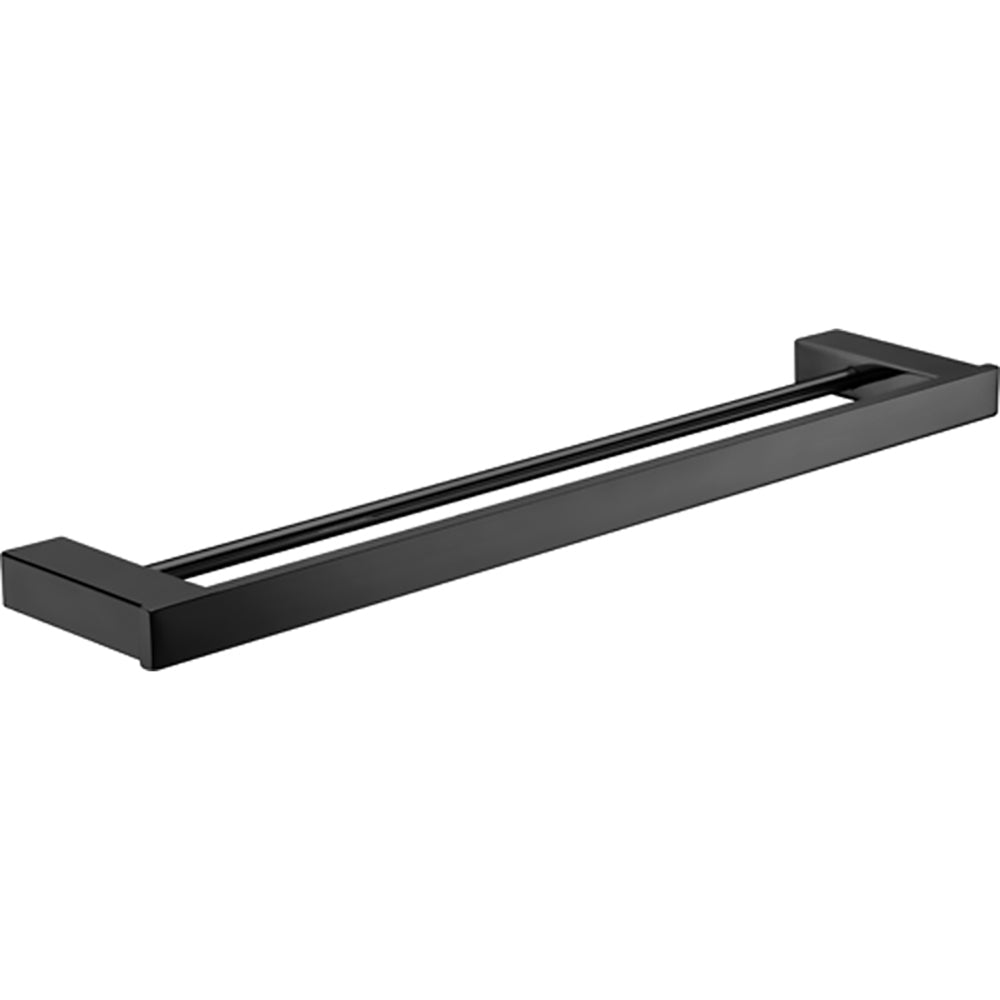Rosa Double Towel Rail 750mm Matte Black - 6408D-750-MB