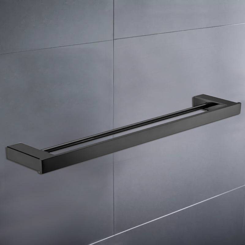 Rosa Double Towel Rail 750mm Matte Black - 6408D-750-B