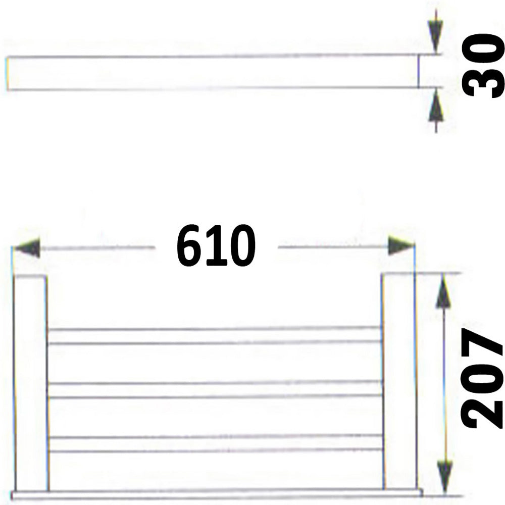 Rosa Towel Rack Chrome 6482-CH