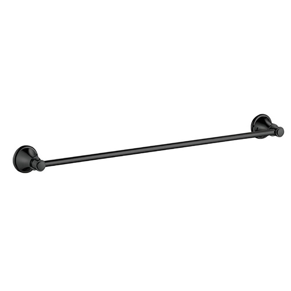 Clasico Vintage Single Towel Rail 600mm in Matt Black - 66501-600MB