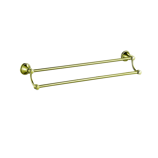 Vintage Double Towel Rail 600mm in Brushed Gold [66502-600BG]