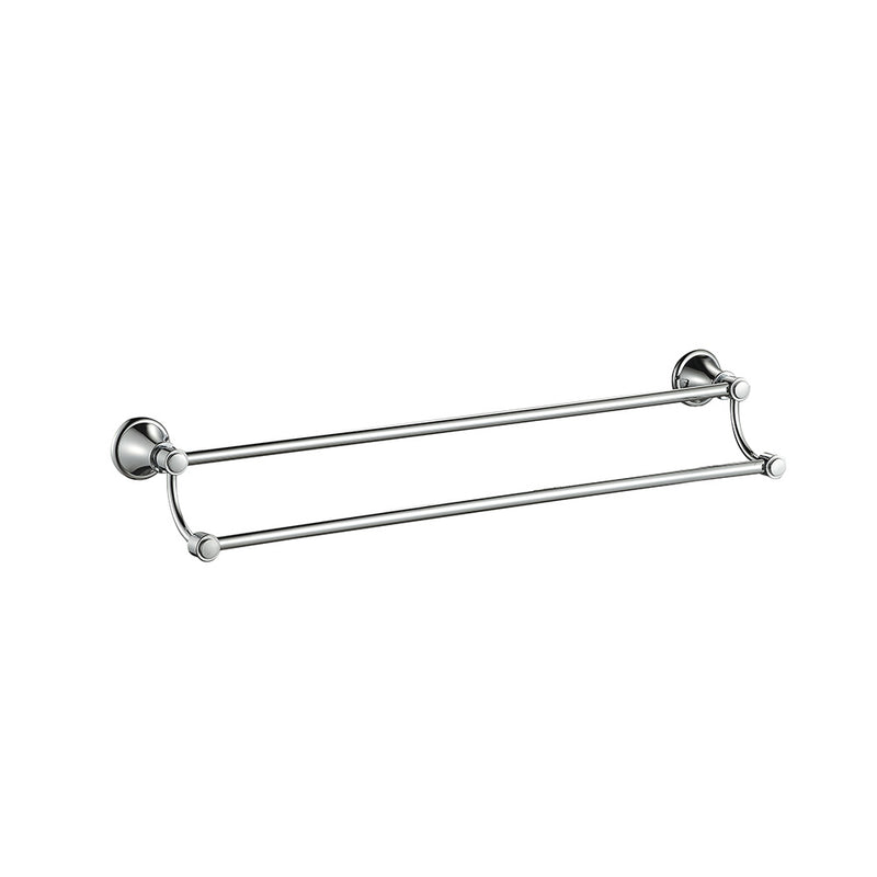 Vintage Double Towel Rail 600mm in Brushed Nickel [66502-600BN]