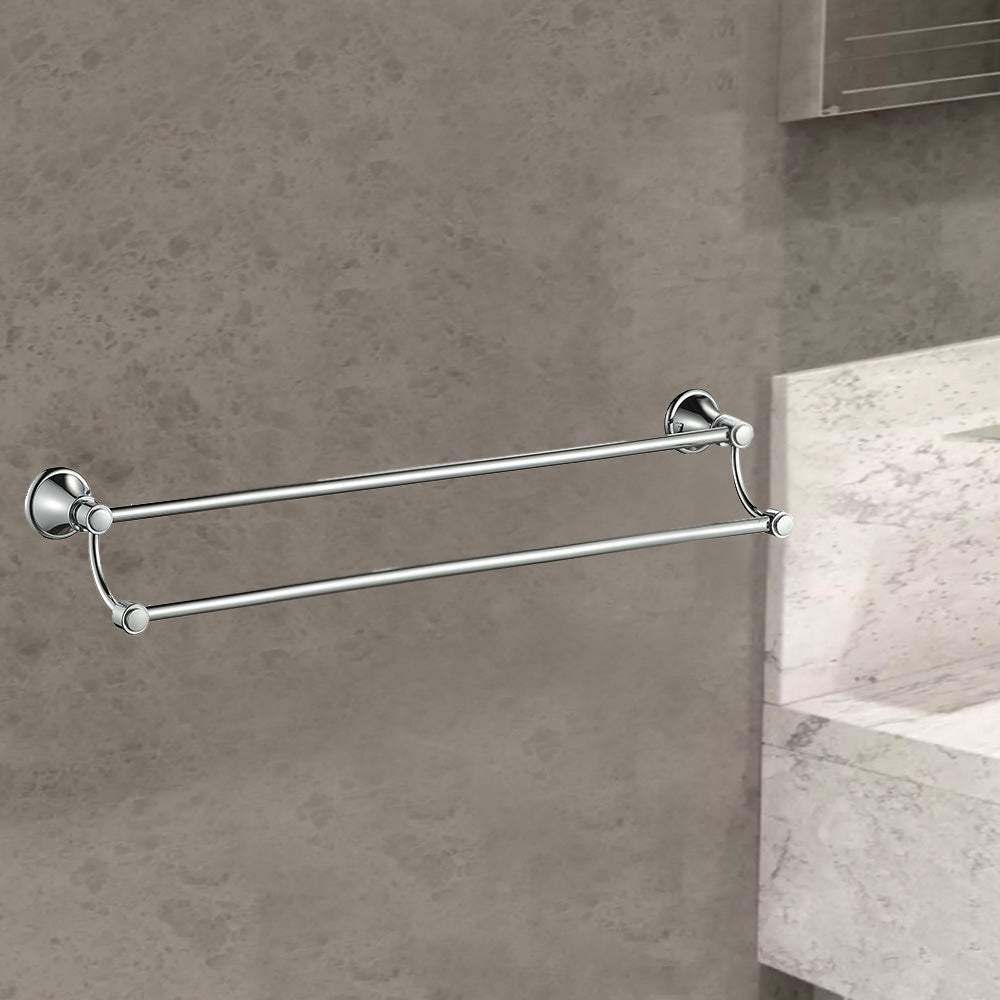 Clasico Vintage Double Towel Rail 800mm - 66502-800 - Bathroom Hub