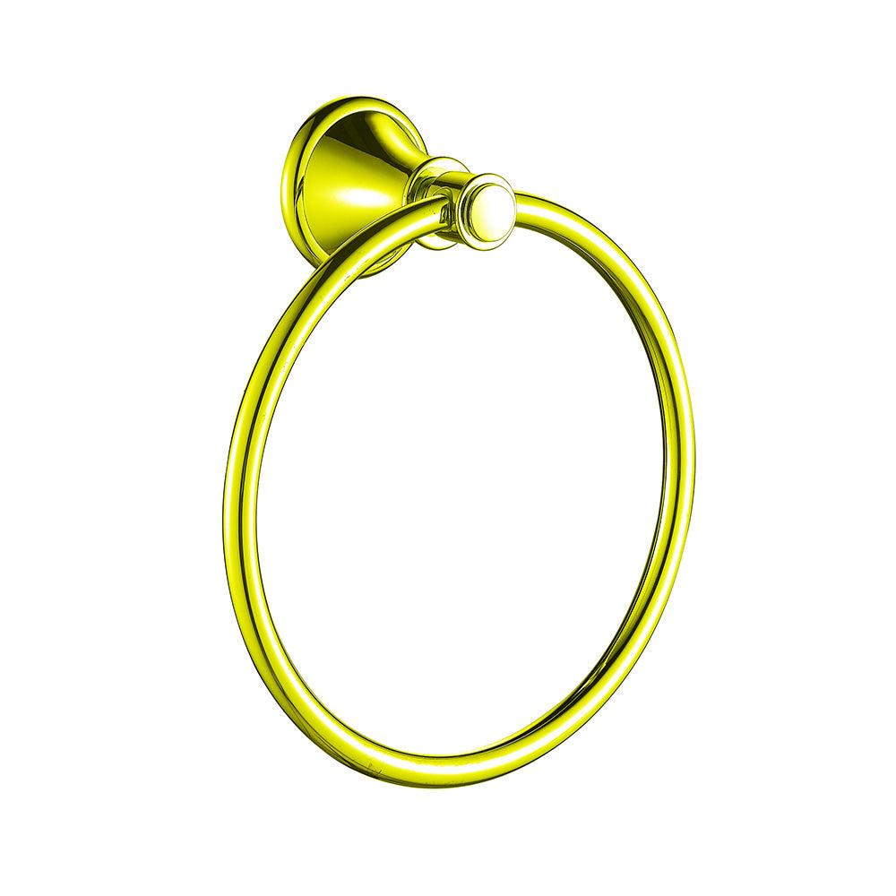 Clasico Vintage Towel Ring in Brushed Gold - 66503BG - Bathroom Hub