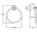 Vintage Towel Ring in Brushed Gold [66503BG]